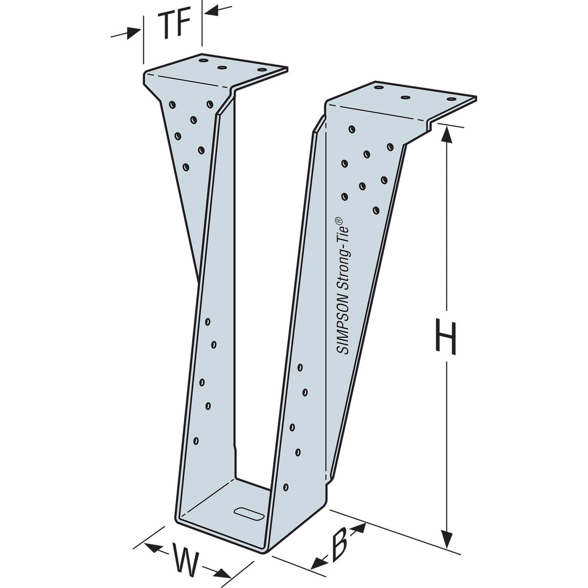 Simpson HB3.56/14 Top Flange Hanger for Heavy Beam 3-1/2x14