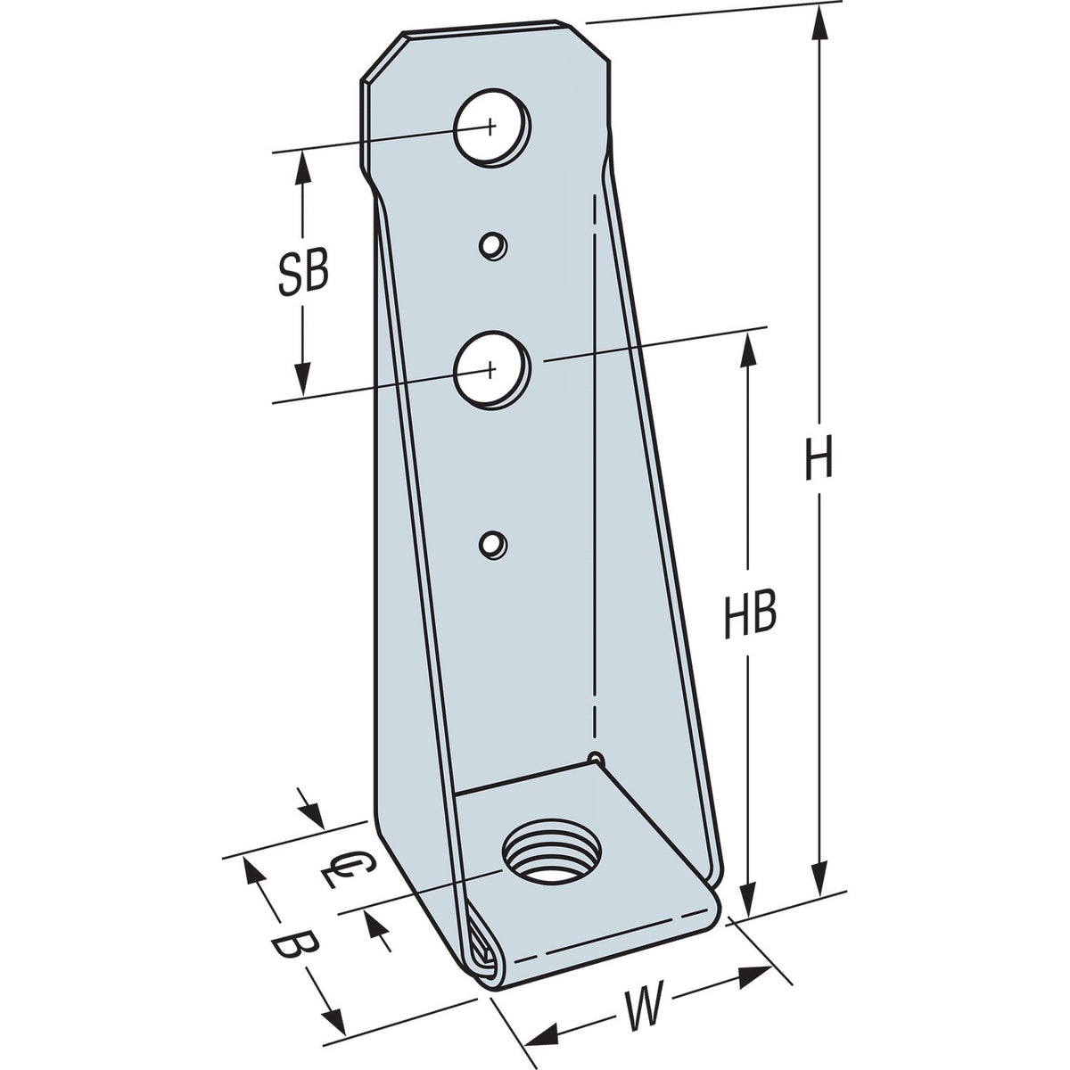 Simpson 8-5/8" Bolted Holdown Galvanized (G90) HD3B