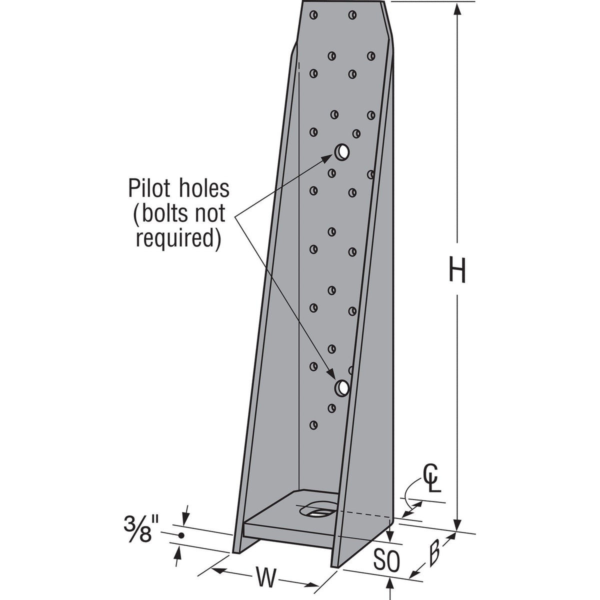 Simpson 18 3/4" Heavy Holdown Quick-Install w/Screws HHDQ14-SDS2.5