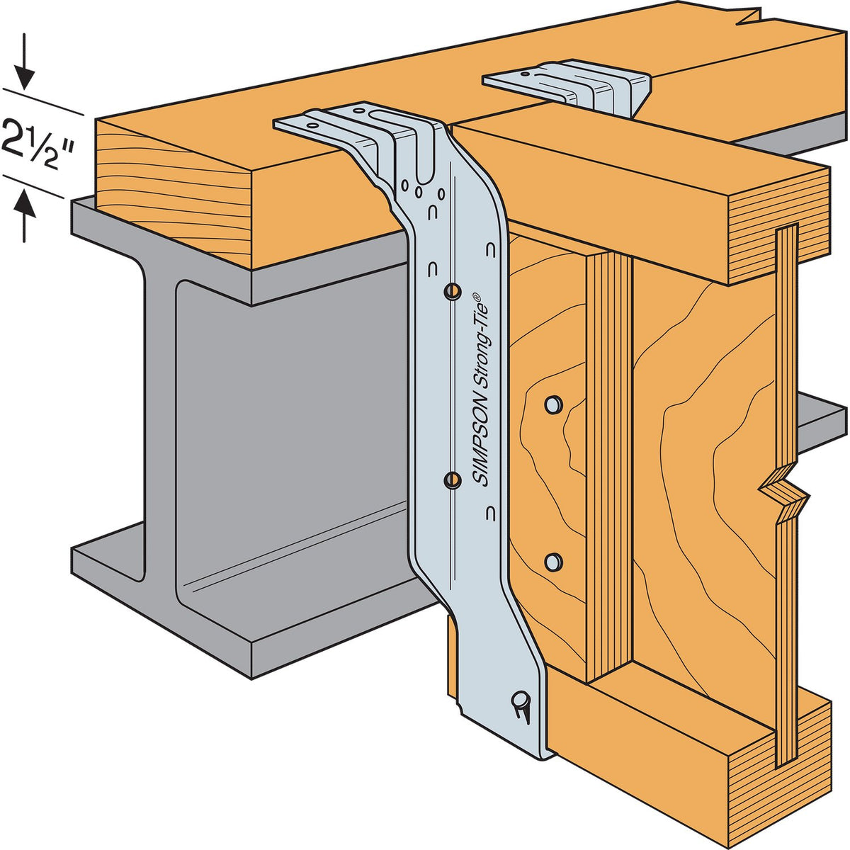 Simpson 3-1/2 x 20 Heavy I-Joist Top-Flange Hanger HIT420