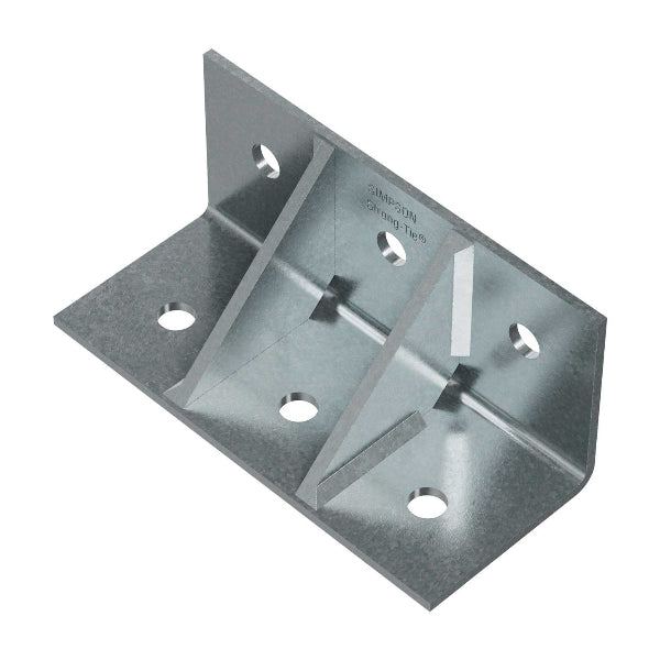 Metal corner brace on a white background