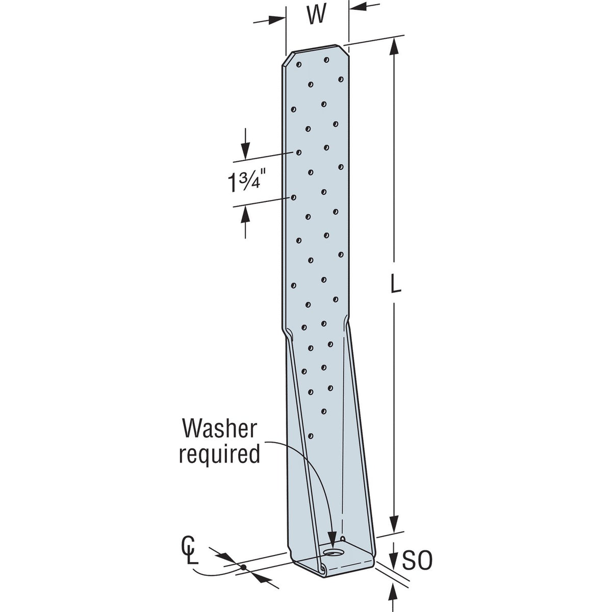 Simpson 20-1/4" Heavy Tension Tie HTTH6.5