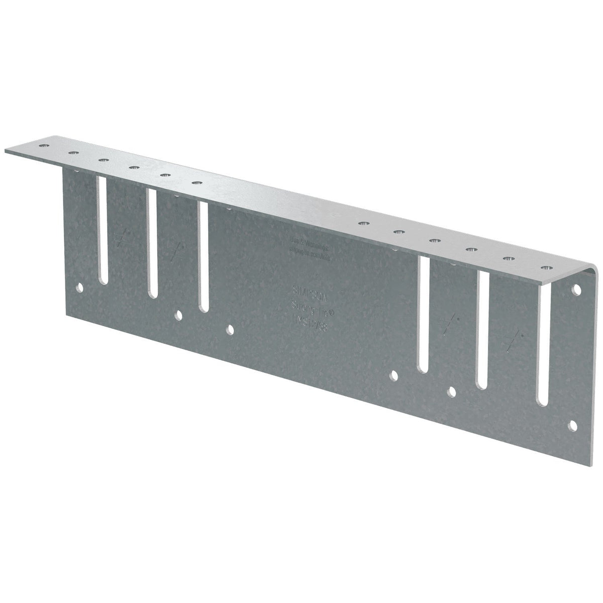 Simpson 12 in. 14-Ga Bypass Hybrid Strut G90 Galv Slide or Rigid Clip 25-Pk w/Shouldered Screws