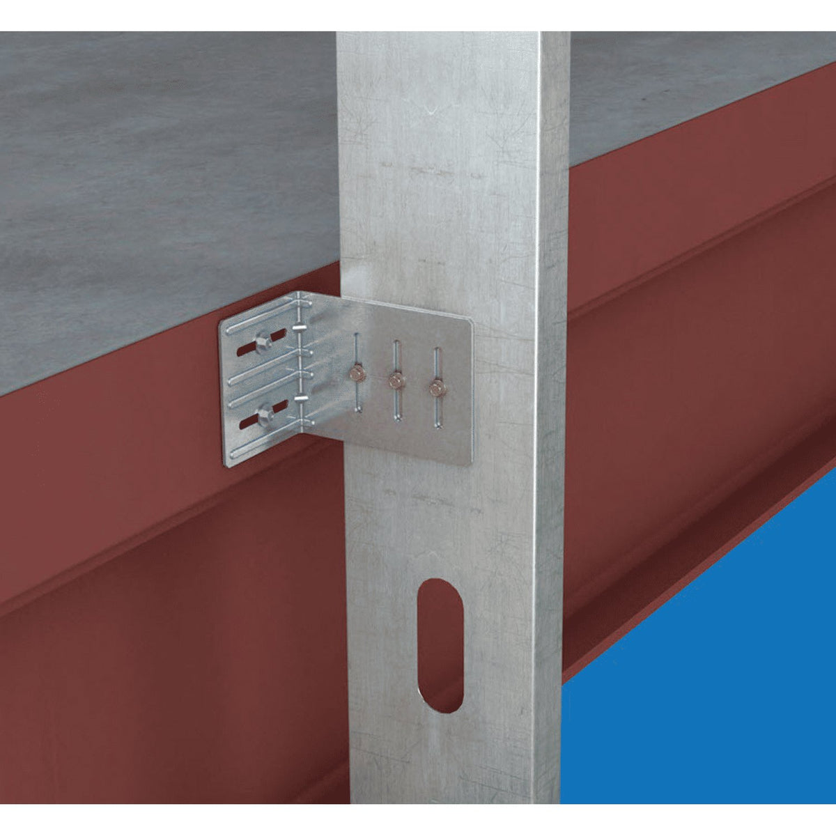 Simpson IDCB45.5-KT25 Drift-Clip Bypass Framing Connector 3.5x5.5x4 12 Ga G90 Galv 25-Pk w/Screws