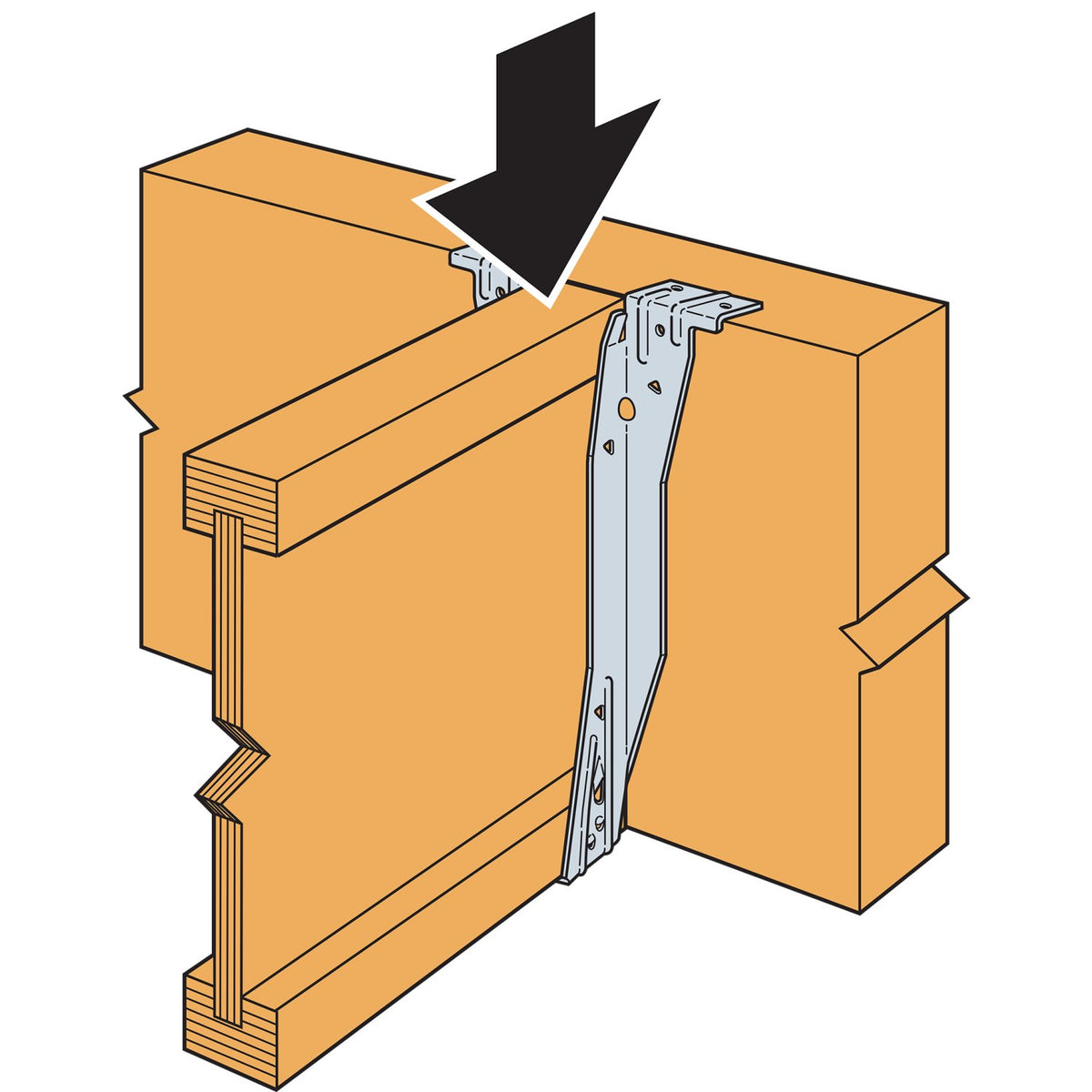 Simpson 1-1/2x11-7/8 Top-Flange Joist Hanger Galvanized ITS1.56/11.88