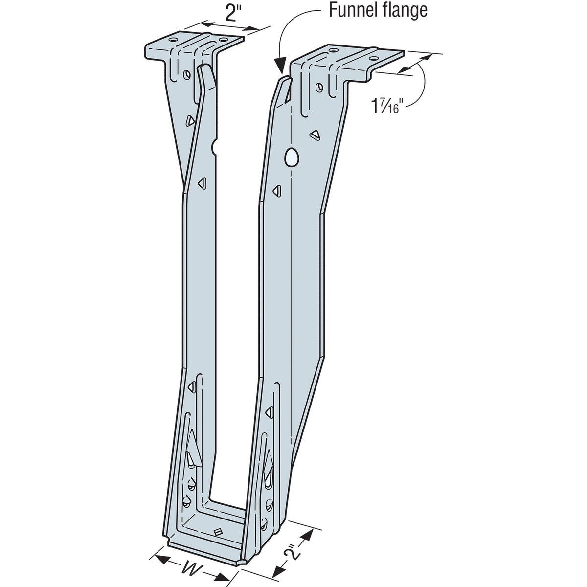 Simpson 2-5/16x11-7/8 Top-Flange Joist Hanger Galvanized ITS2.37/11.88