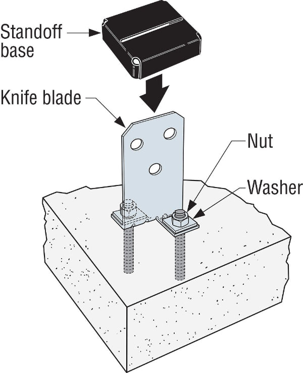Simpson 6 x 6 Concealed Post Base ZMAX Galvanized CPT66Z
