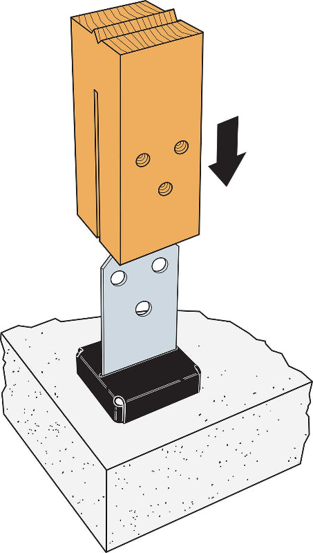Simpson 6 x 6 Concealed Post Base ZMAX Galvanized CPT66Z