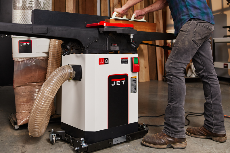 JET Black 8" Helical-Head Jointer, 2 HP, 1PH 230V JWJ-8HH-BLK