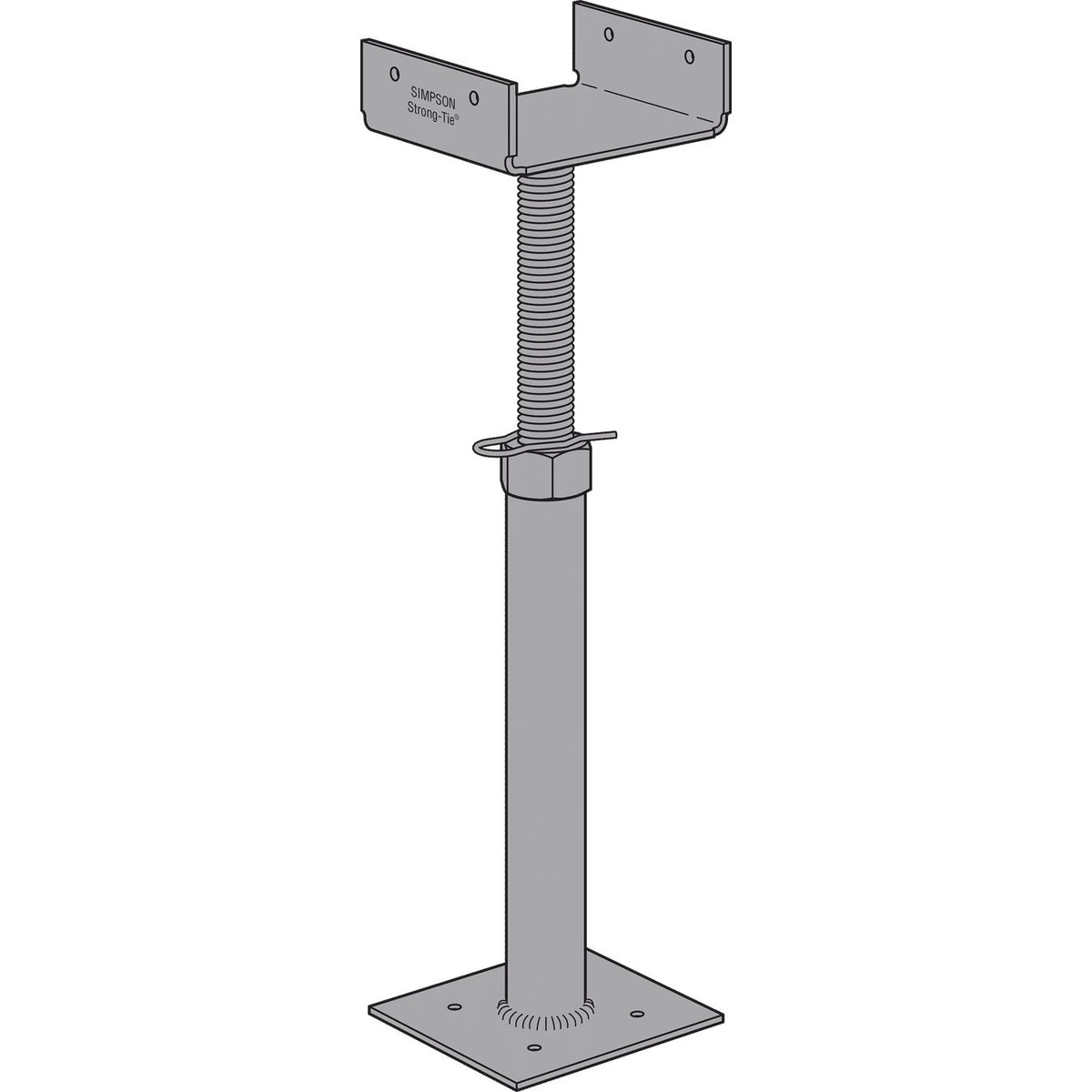 Simpson J813 Floor Beam Leveler Jack Pier 8-13 in