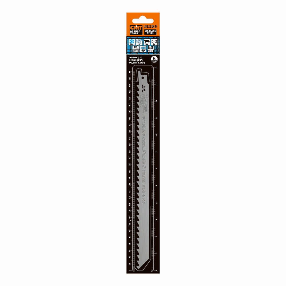 CMT JS1211K-5 Reciprocating Saw Blades for Frozen (HS-Ino x ) 12" x 3TPI (5-Pc)