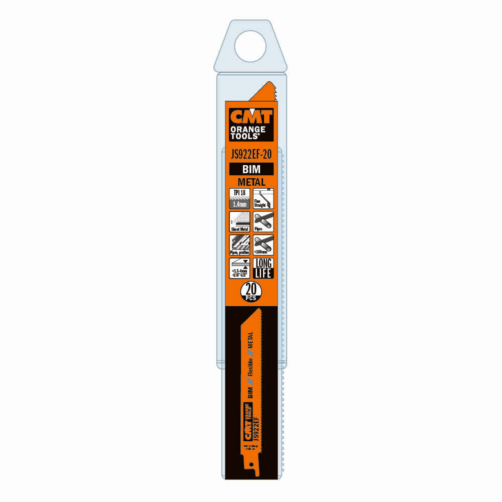 CMT JS922EF-20 Reciprocating Saw Blades for Metal BIM 6" x 18TPI (20-Pc)
