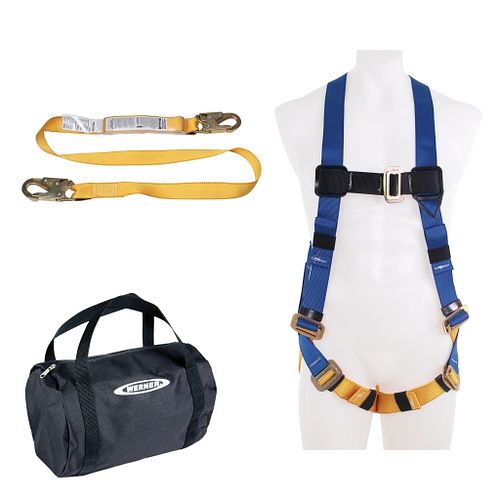 Aerial Kit LiteFit w/Pass-thru legs Harness, 6 Ft DeCoil Lanyard