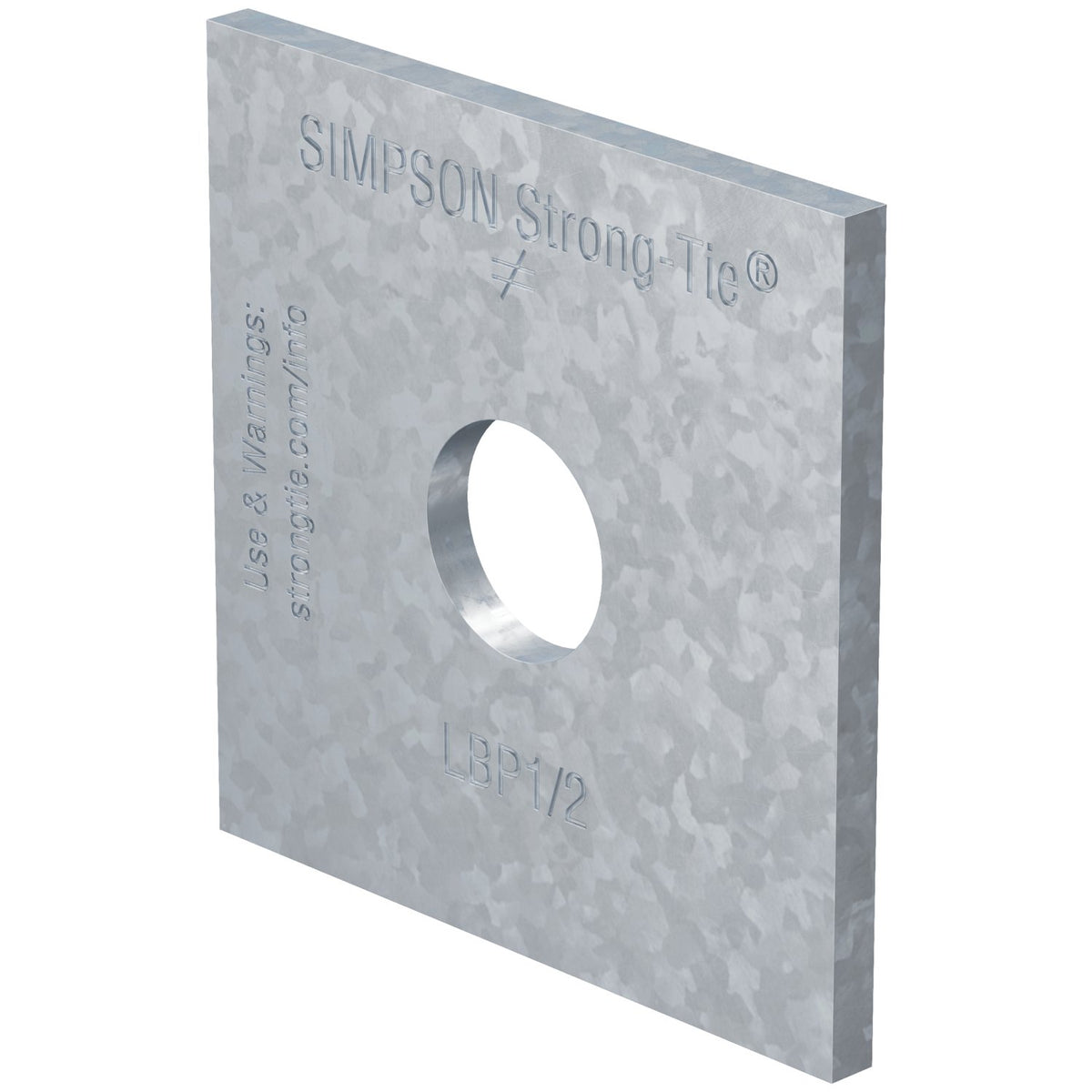 Simpson 2 x 2 Light Bearing Plate 1/2" Hole LBP 1/2