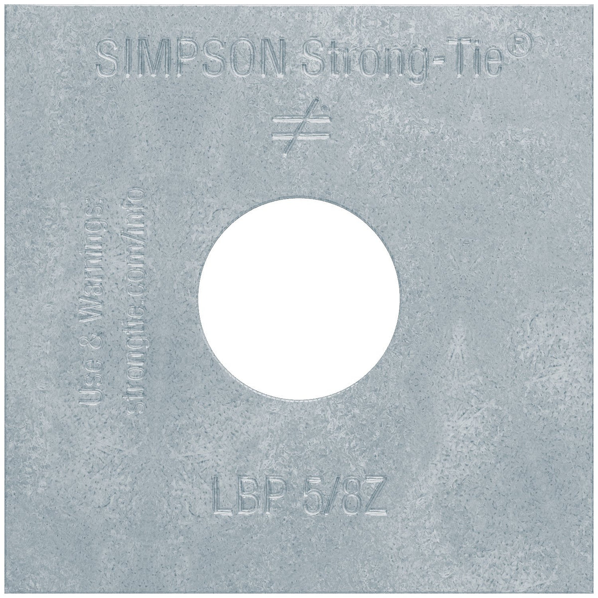 Simpson 2 x 2 Light Bearing Plate 5/8" Hole LBP 5/8