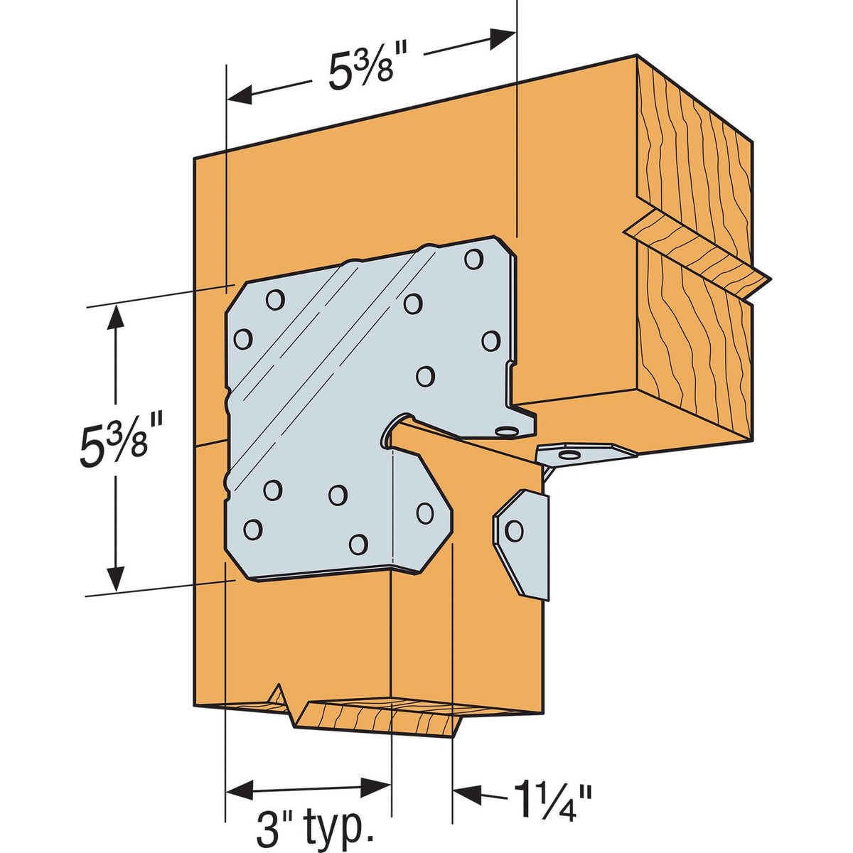 Simpson LCE4 Light Post Cap for End Condition
