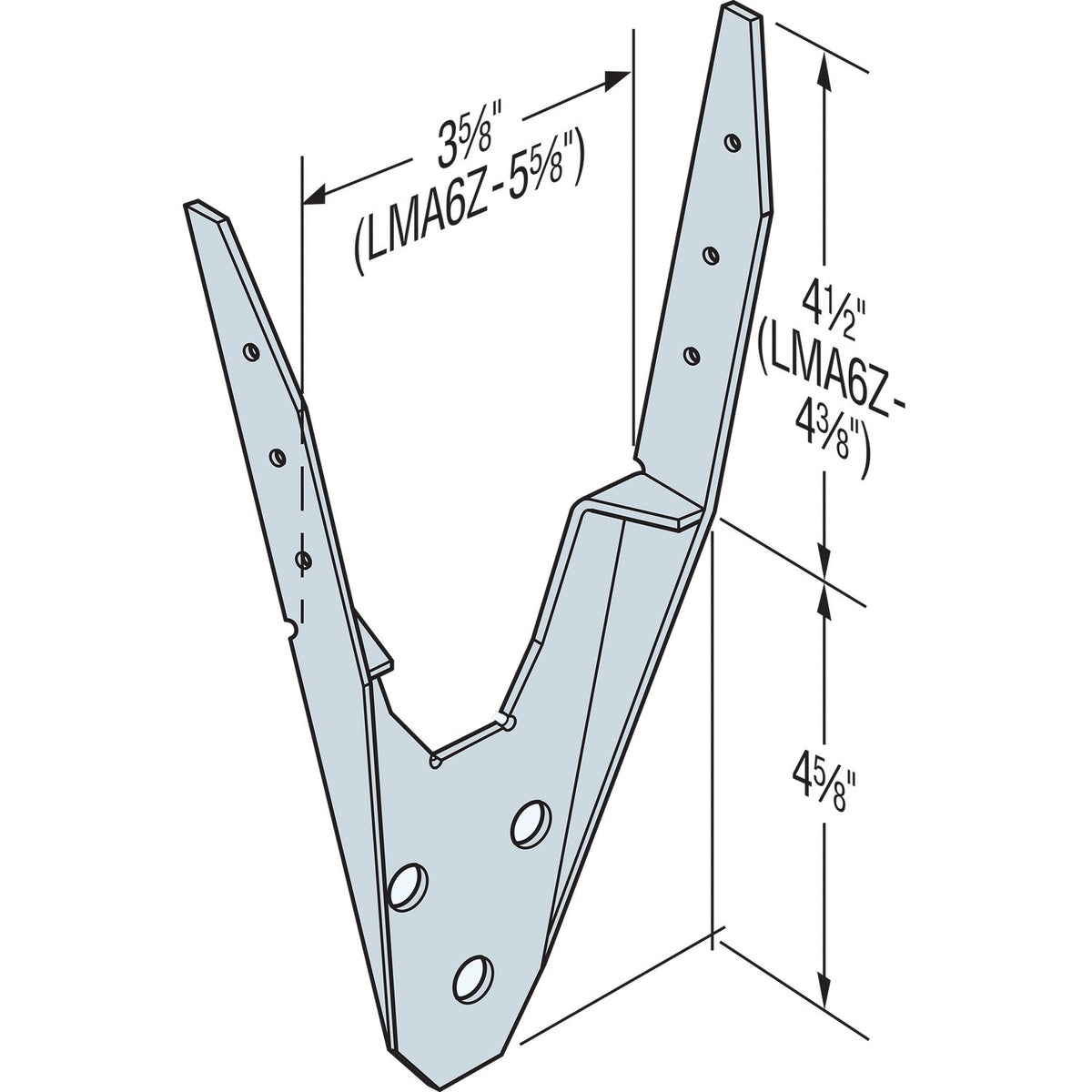 Simpson LMA6Z 2X6 / 3X6 Mudsill Anchor Zmax