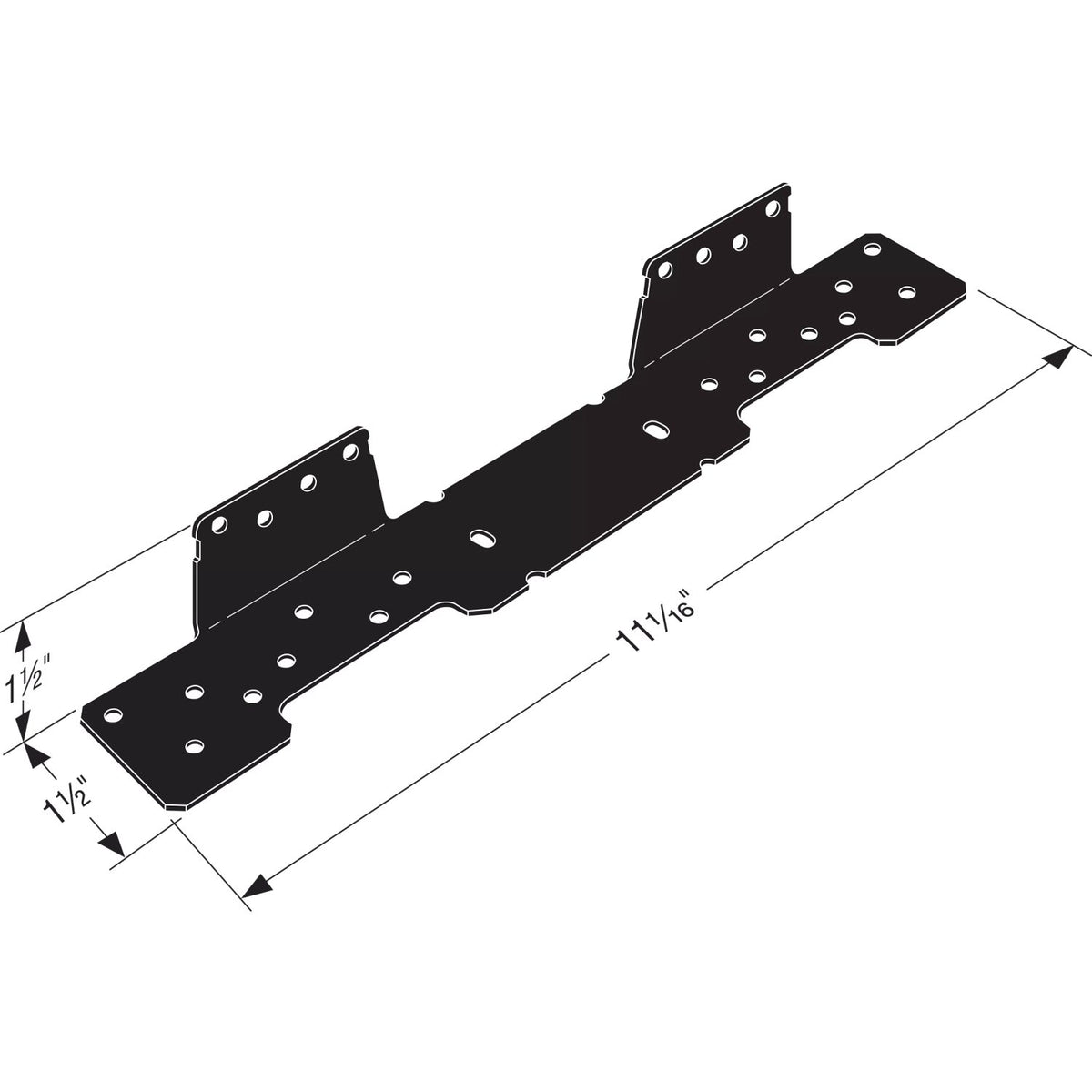 Simpson Adjustable Stringer Connector 18-Ga ZMAX Black Powder-Coated LSCPC