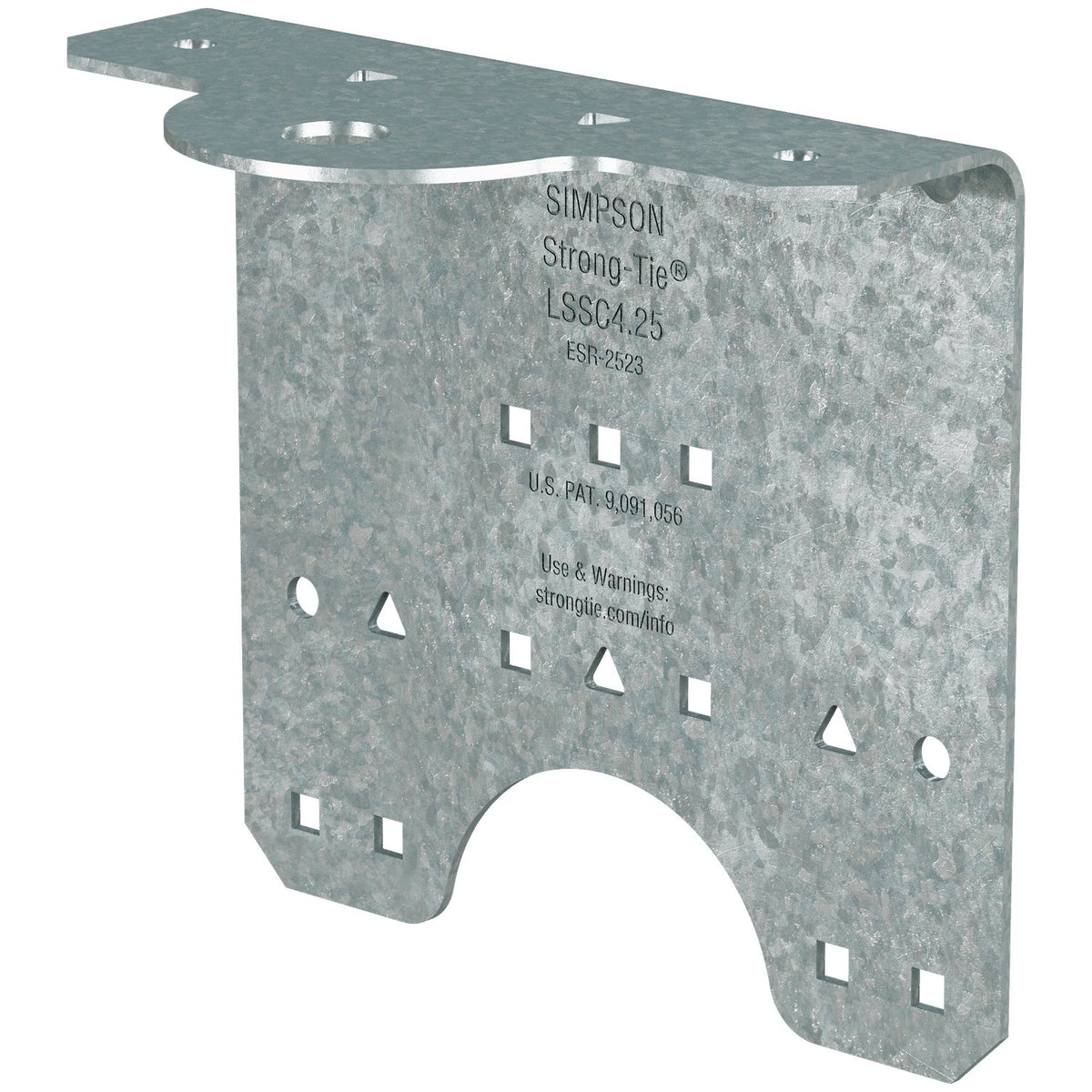 Simpson LSSC4.25-R50 Steel Stud Clip 4-1/4 in 16-Ga G90 Galv Cold-Formed Steel Connector 50-Pk