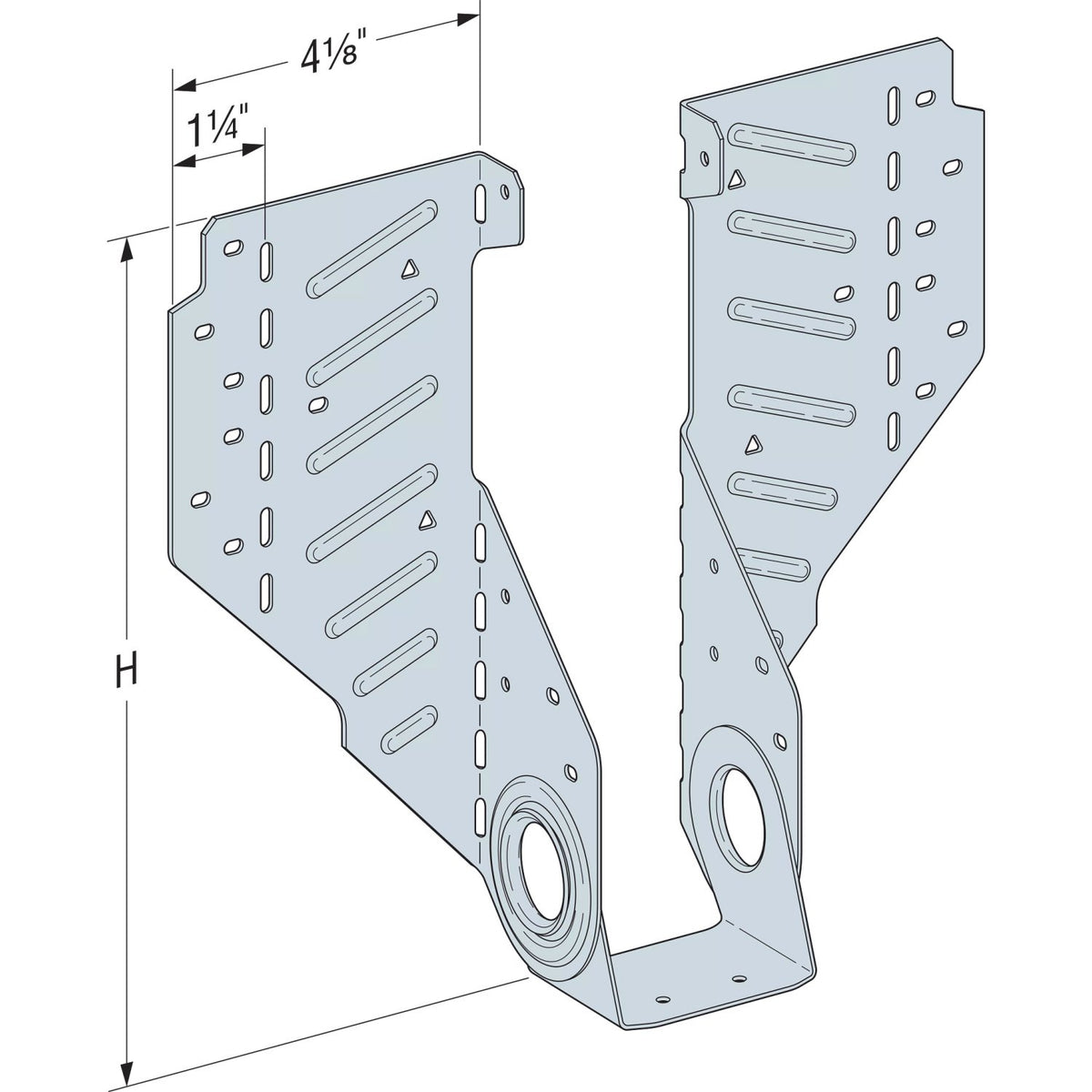 Simpson 2-1/2" Field-Adjustable Rafter Hanger ZMAX LSSR2.56Z