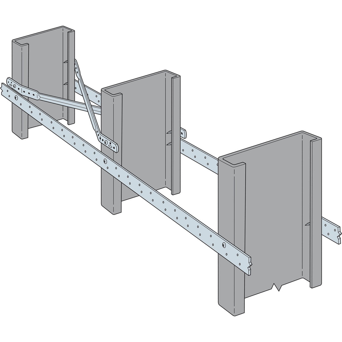 Simpson 19-1/2" 22-Gauge Galvanized Tension Bridging LTB20