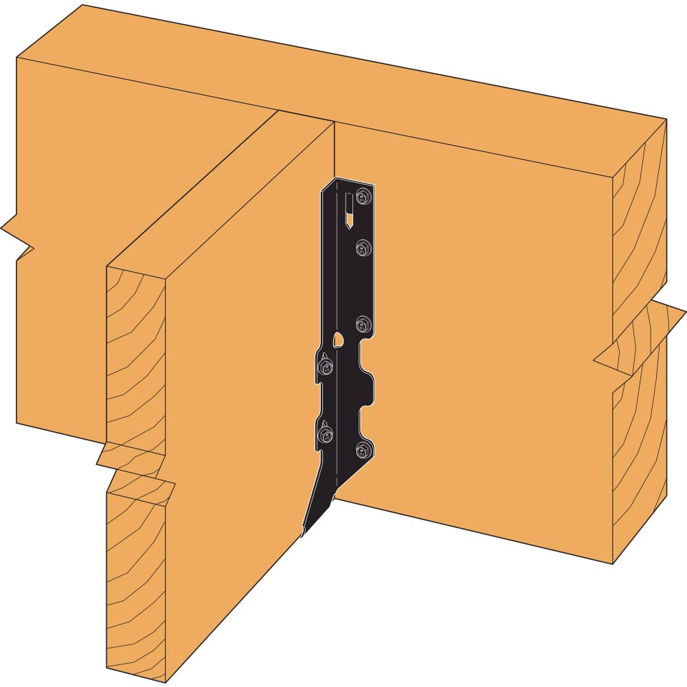Simpson LUS210PC Outdoor Accents LUSPC ZMAX, Black Powder-Coated Face-Mount Joist Hanger for 2x10