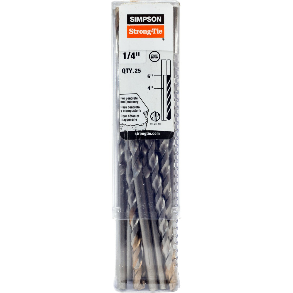Simpson 1/4" x 6" Straight Shank Drill Bit MDB02506