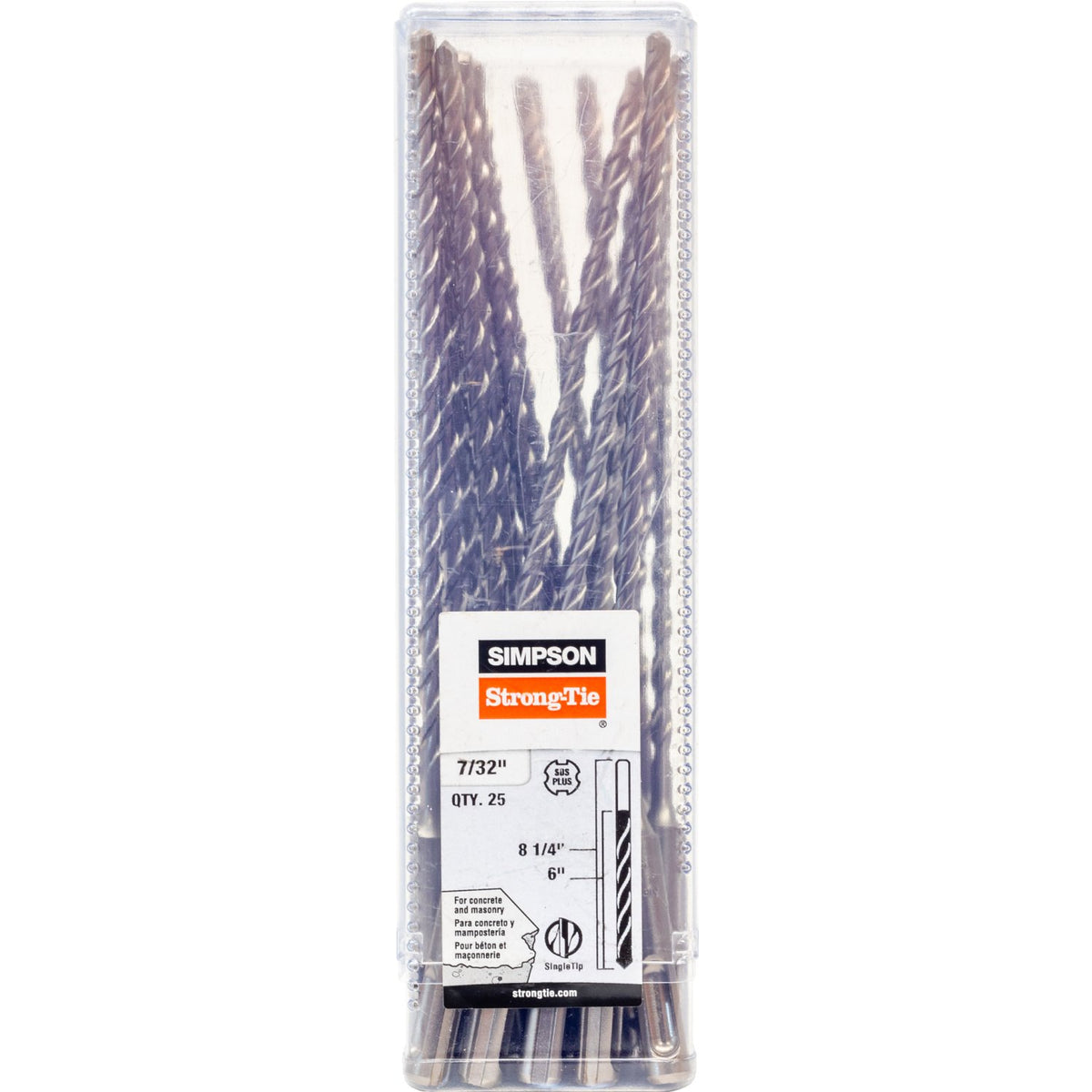 Simpson 7/32" x 8-1/4" 2-Cutter Head SDS-Plus Drill Bit, Carbide