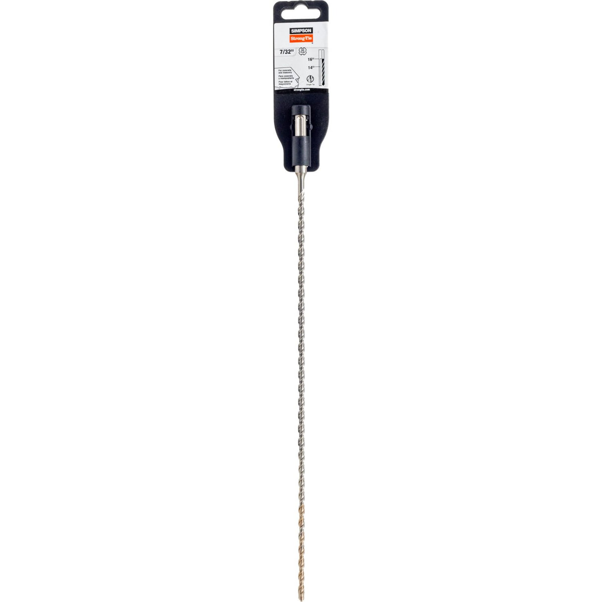 Simpson SDS-Plus Drill Bit 7/32 in. x 16 in. 2-Cutter Carbide-Tipped MDPL02116