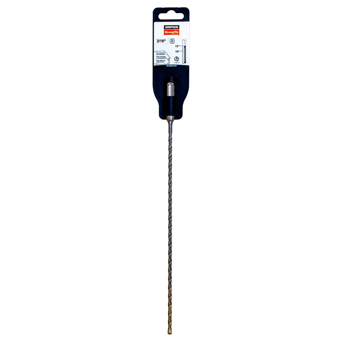 Simpson 1/4 in. x 12 in. SDS-Plus Solid-Tip Carbide Drill Bit MDPL02512S