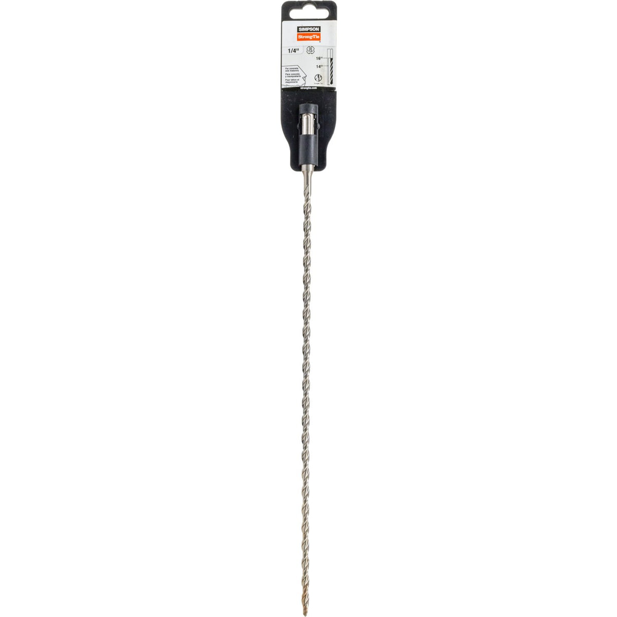 Simpson SDS-Plus Drill Bit 1/4 in. x 16 in. 2-Cutter Carbide Tip MDPL02516