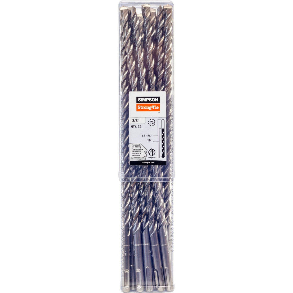 Simpson 3/8" x 12-1/4" 2-Cutter Head SDS-Plus Drill Bit, Carbide