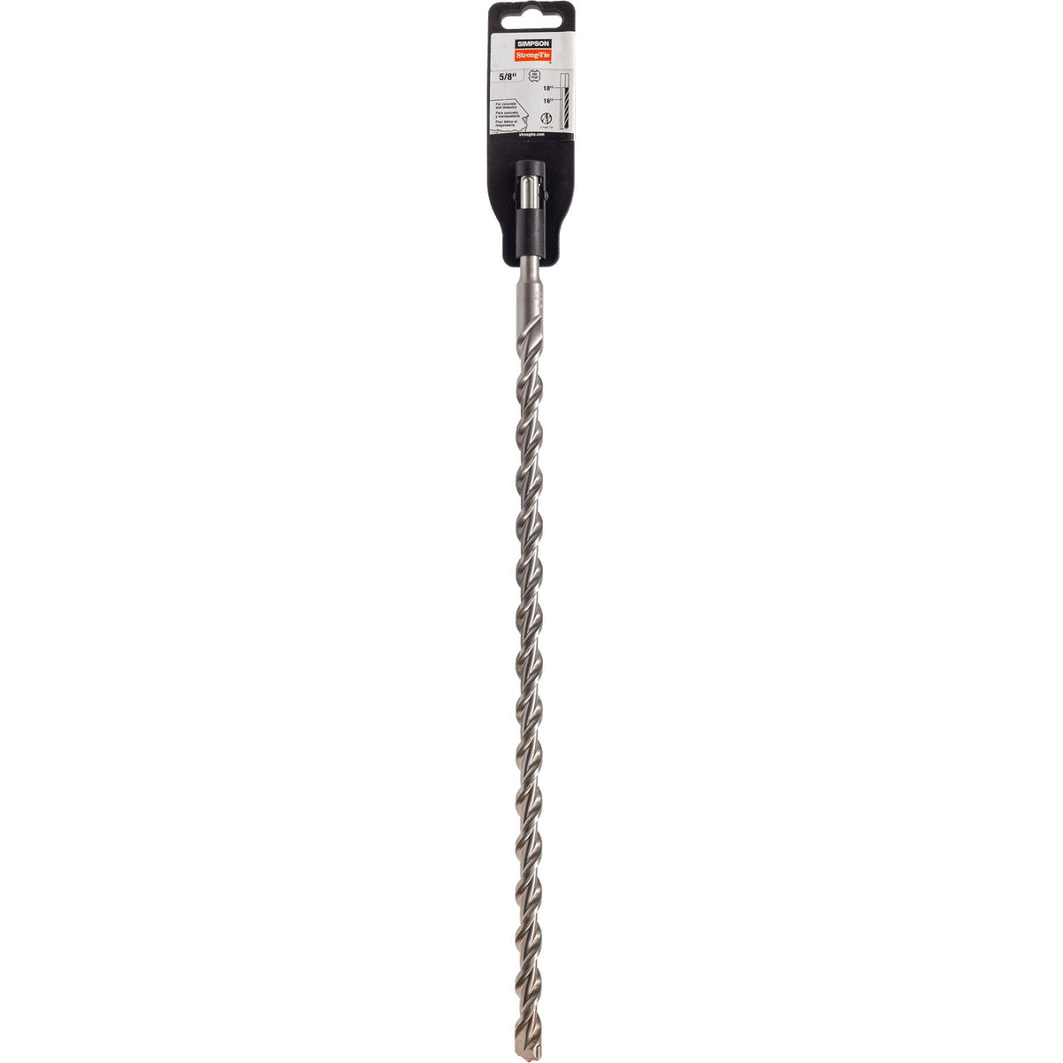 Simpson 5/8 in. x 18 in. SDS-Plus Drill Bit 2-Cutter Carbide Tip MDPL06218