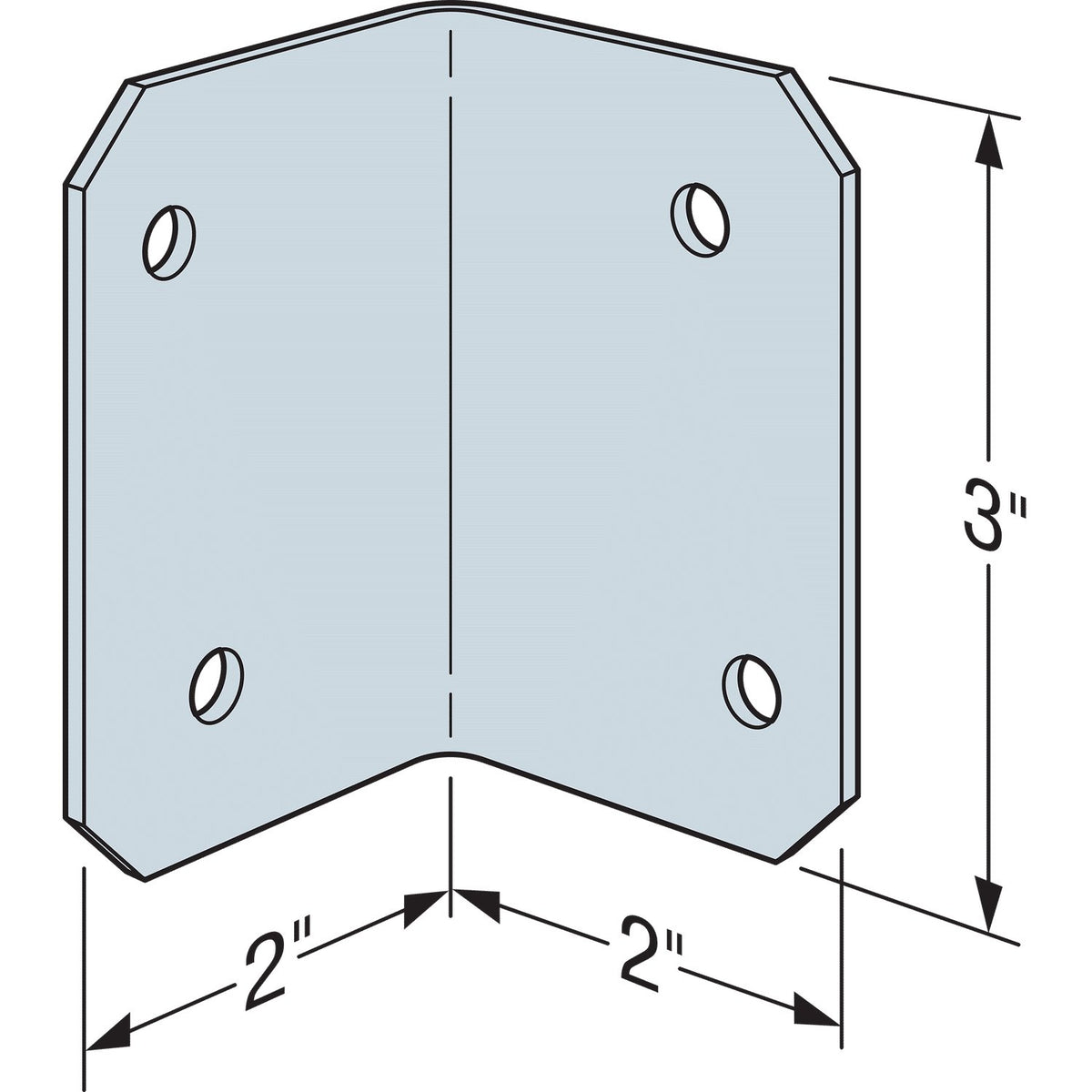 Simpson 2 x 3 Medium L Angle ZMAX Galvanized ML23Z