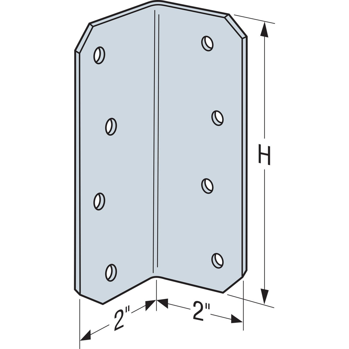 Simpson ML26Z 2 x 6 ZMAX Galvanized Medium L Angle
