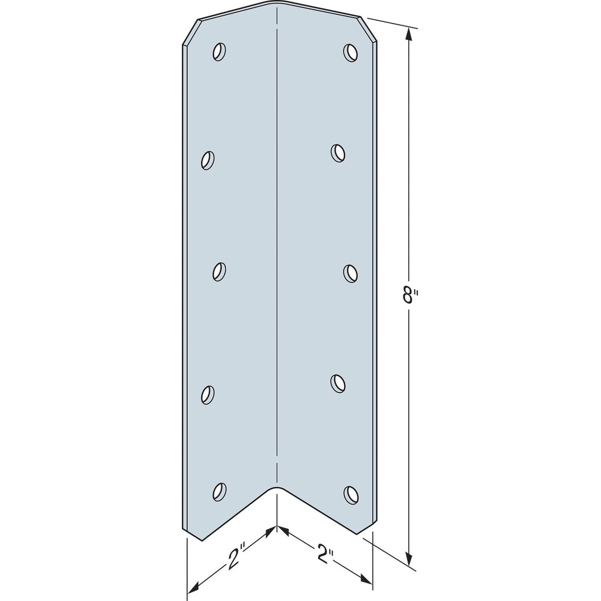 Simpson ML28Z 2 x 8 ZMAX Galvanized Medium L Angle
