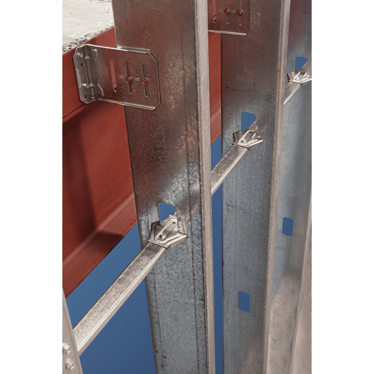 Simpson SCB47.5-KT Bypass Framing Slide Clip Connector 7-1/2 in 16 Ga Galv w/Shouldered Screws 25-Pk