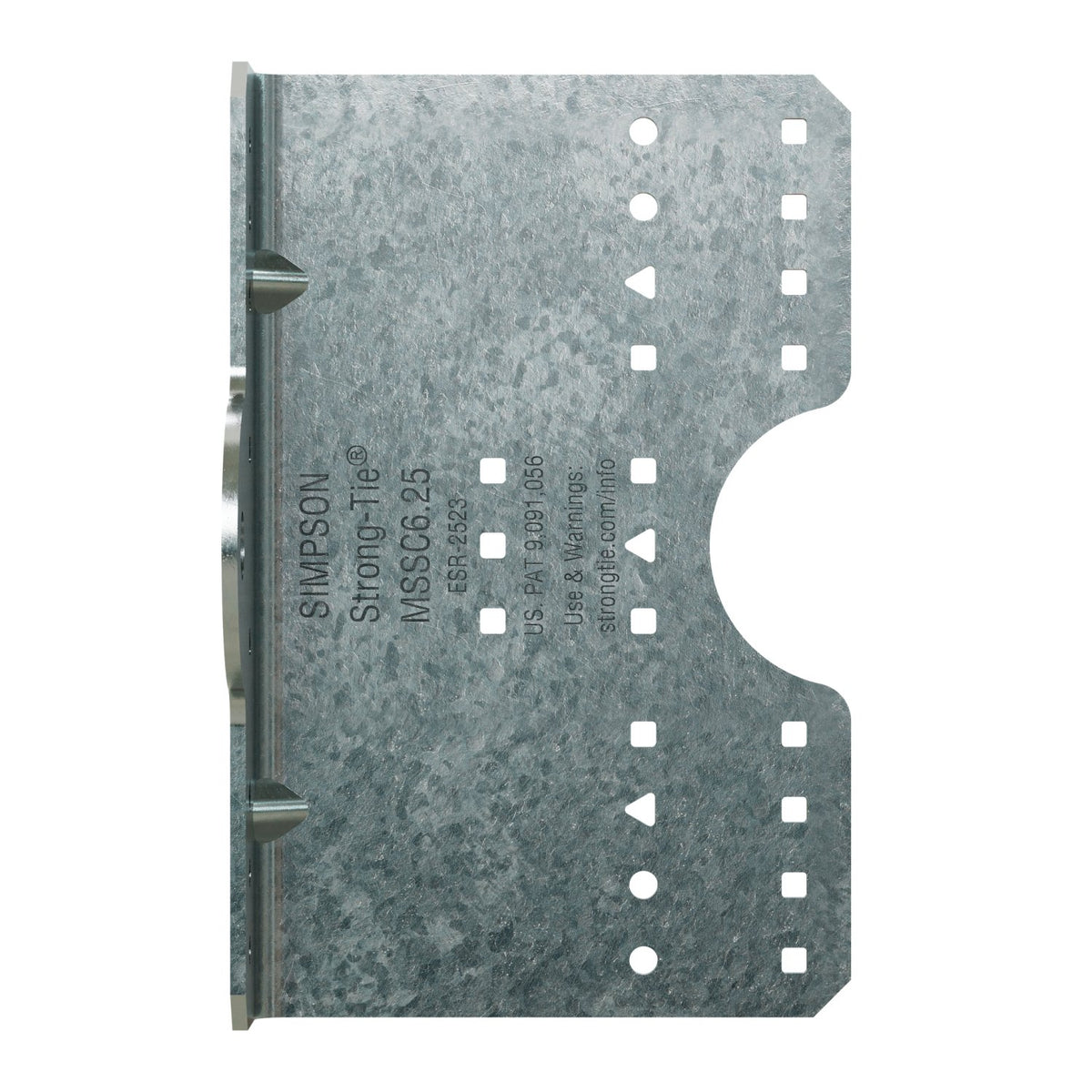 Simpson MSSC6.25-R30 Steel Stud Clip 6-1/4 in 12-Ga Galvanized Cold-Formed Steel Connector 30-Pack