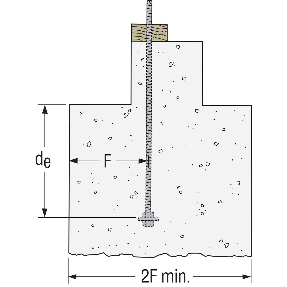 Simpson PAB7-30 Pre-Assembled Anchor Bolt 7/8 in. x 30 in. w/Plate Washer and Hex Nuts