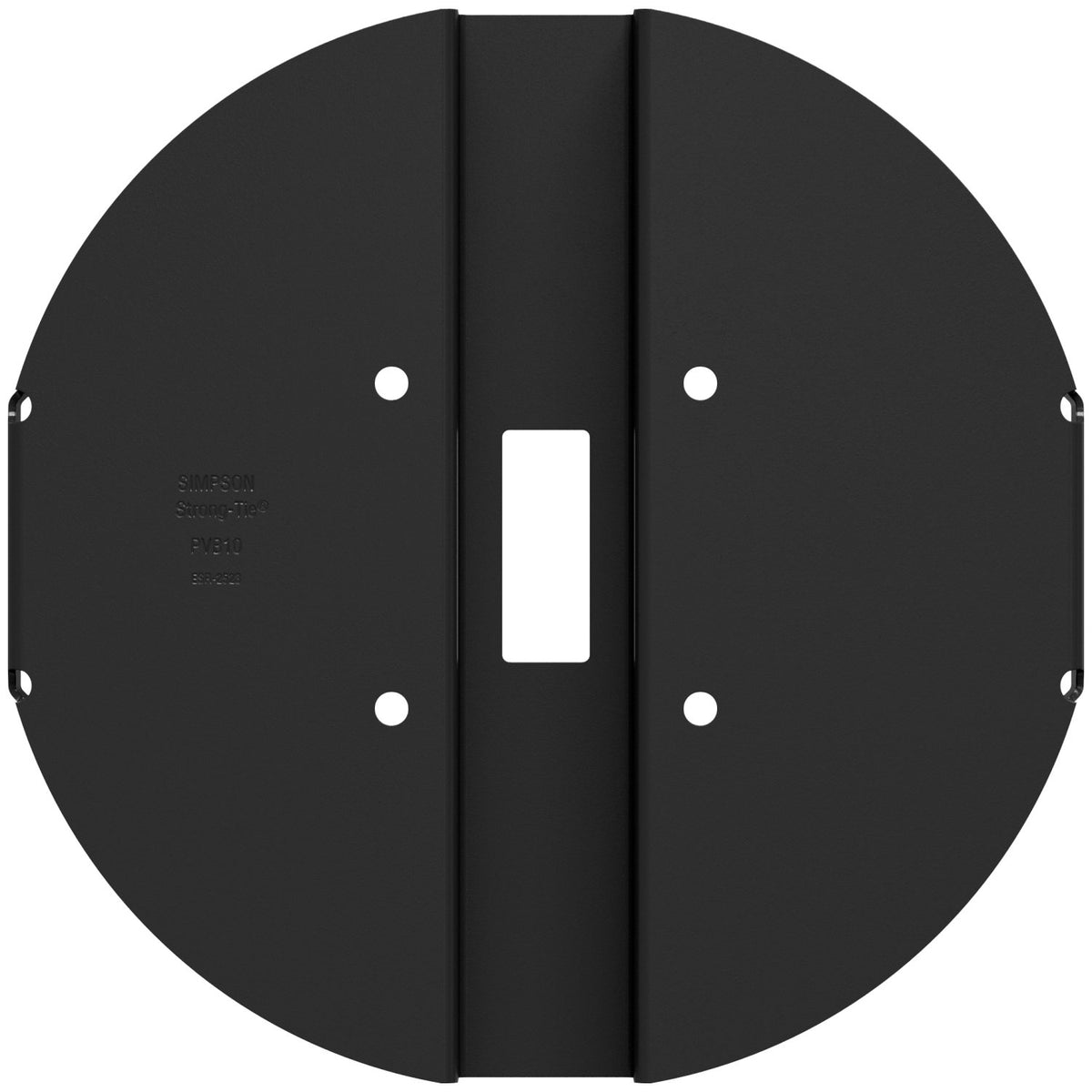 Simpson PBV10PC 10" Hidden Standoff Post Base, Black Powder coated