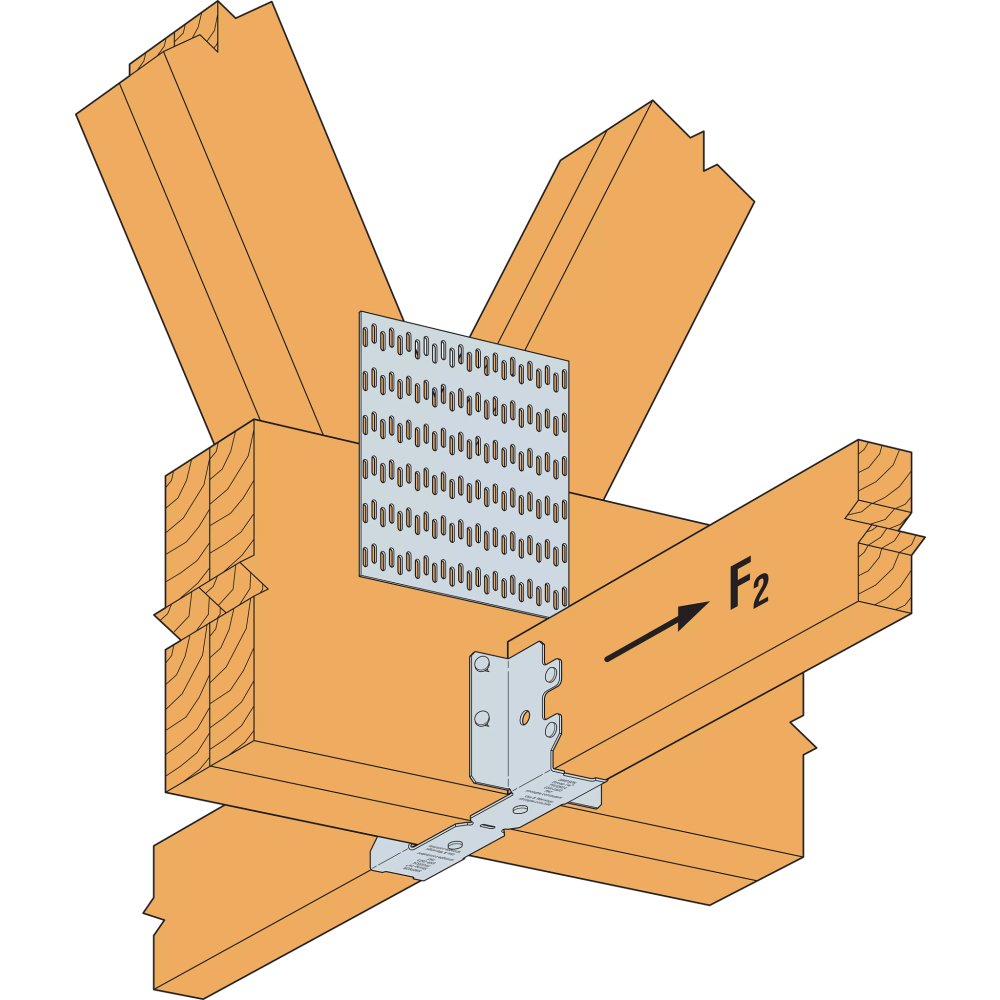 Simpson PFUD 20-Gauge Post-Frame Under-Saddle Hanger for 2x4 Joist and 2-Ply Truss PFUDS24