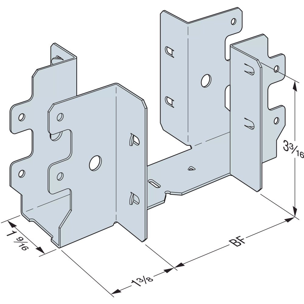 Simpson PFUD 20-Gauge Post-Frame Under-Saddle Hanger for 2x4 Joist and 2-Ply Truss PFUDS24