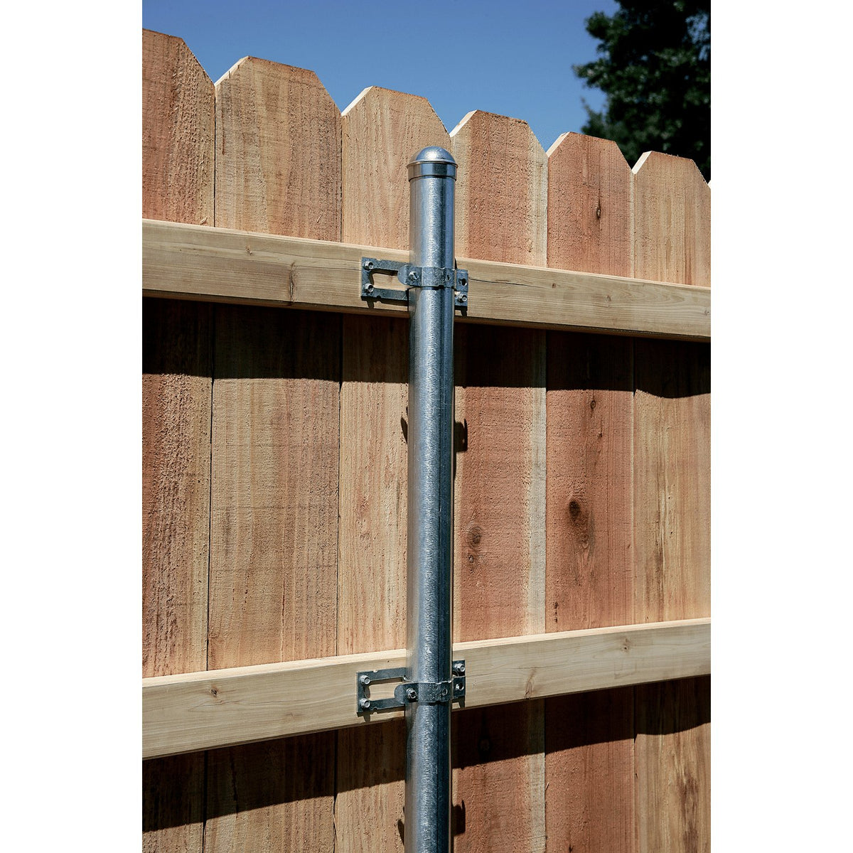 Simpson PGT2E-R50 12-Ga Pipe Grip Tie for 2 in Pipe G90 Galvanized Two-Piece Fence Bracket 50-Pack