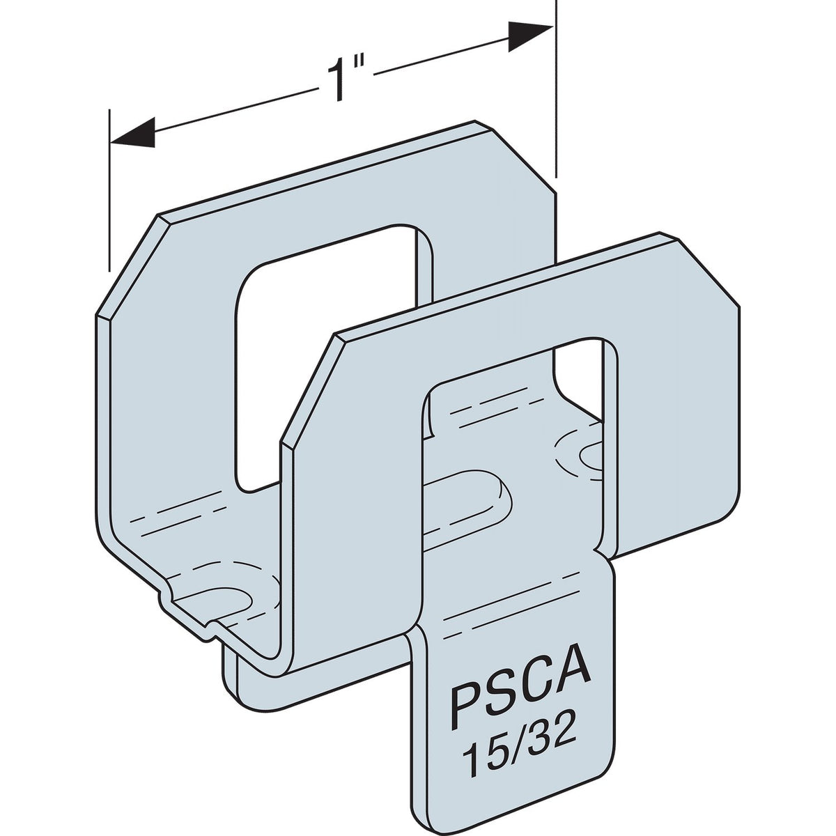 Simpson PSCA 15/32 in Plywood Panel Sheathing Clip 20-Ga Galvanized G90 250-Pack