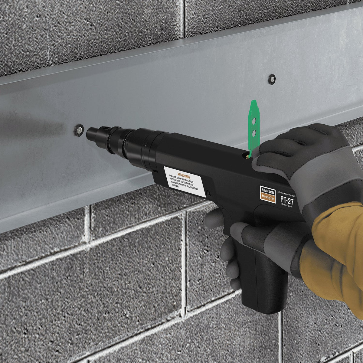 Simpson PT-27 Semi-Auto Powder Actuated Tool .27 Caliber Fastening to Structural Steel