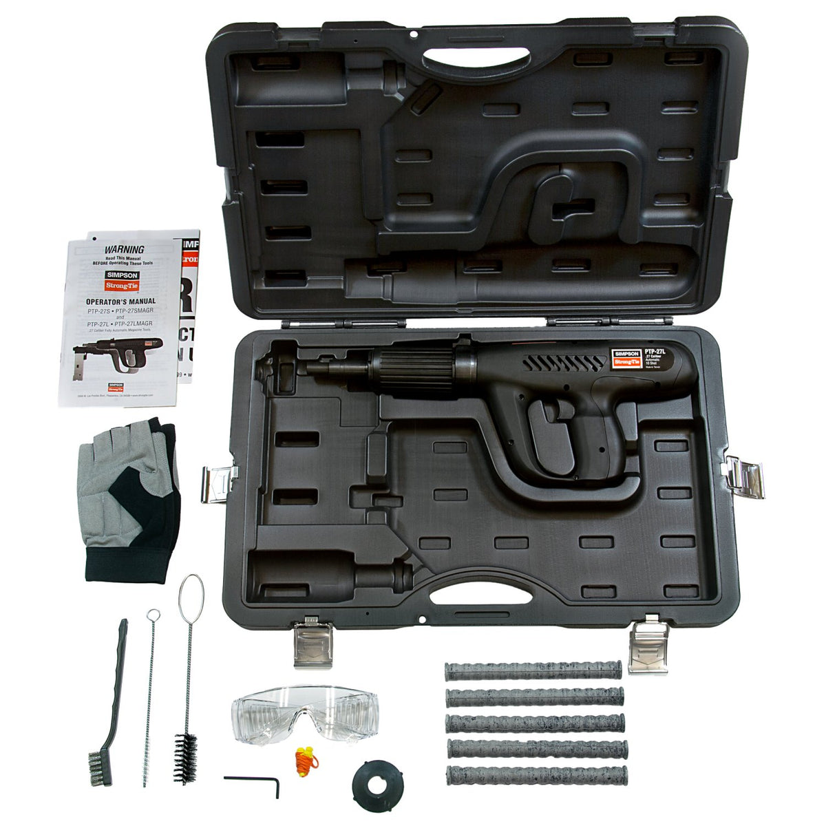 Simpson PTP-27L Powder Actuated Tool .27 Caliber Single Shot Automatic Piston Reset 6.5 lb