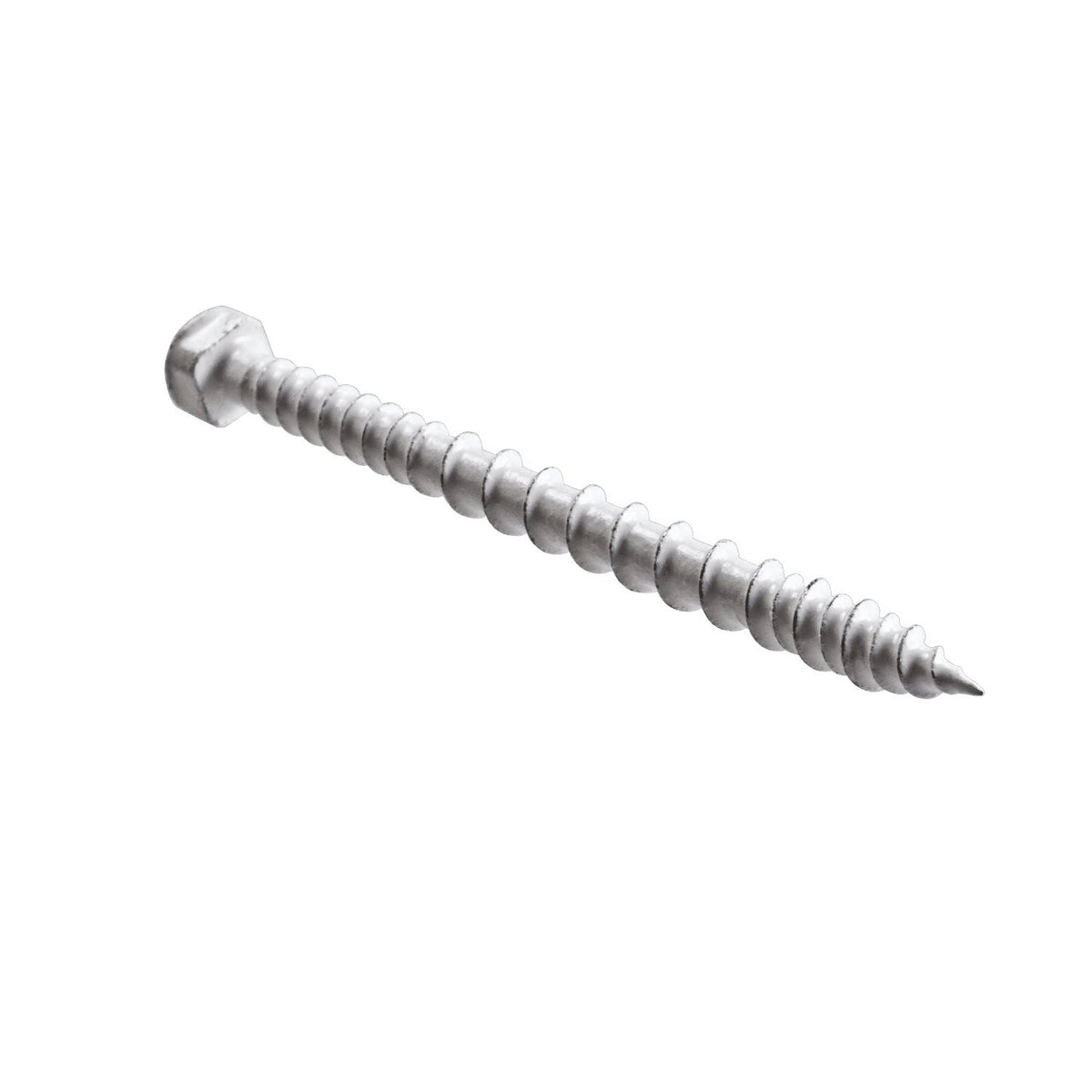 Drill and screws on a concrete floor with a white door frame in the background