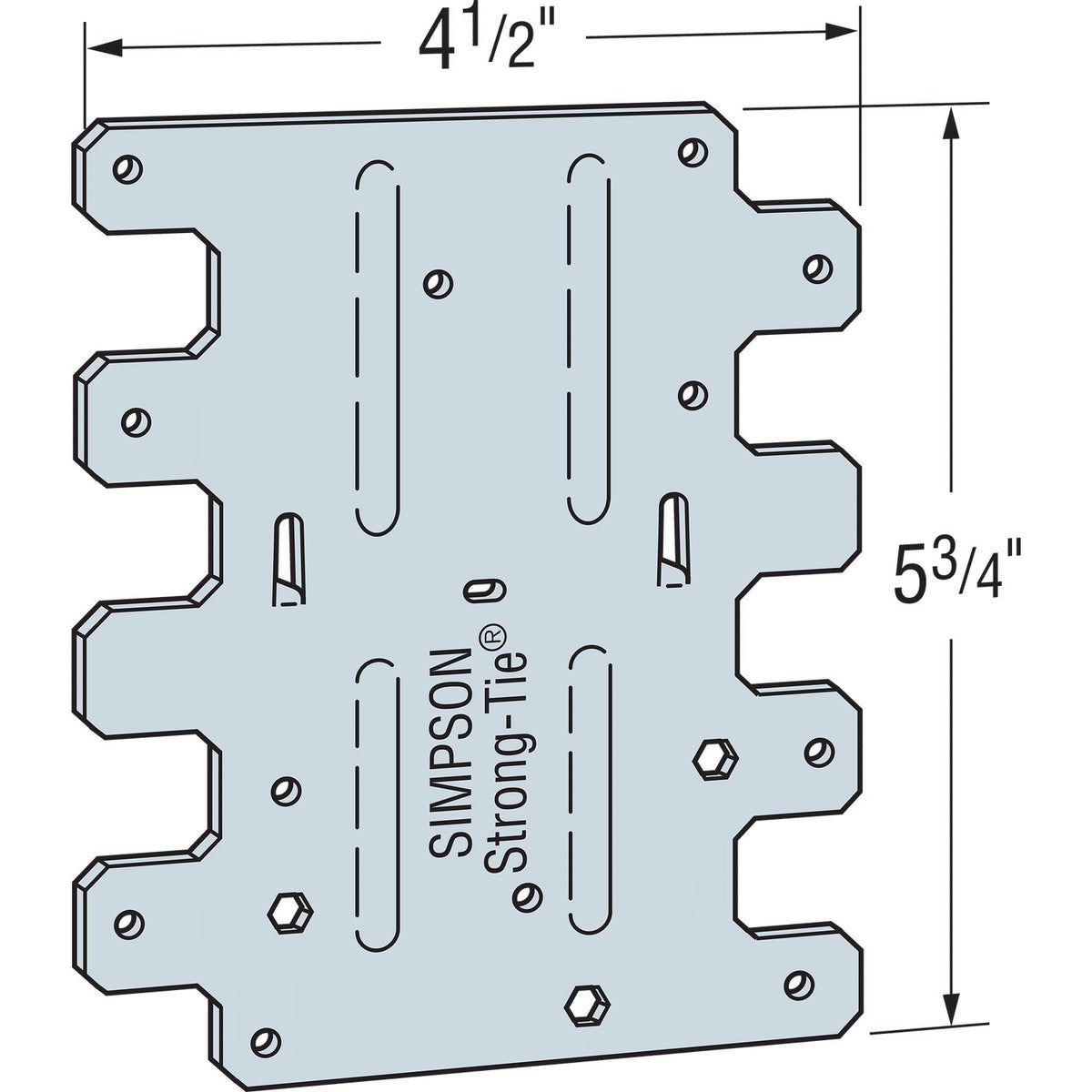 Simpson RBC 4-1/2 x 5-3/4 Galvanized Roof Boundary Clip