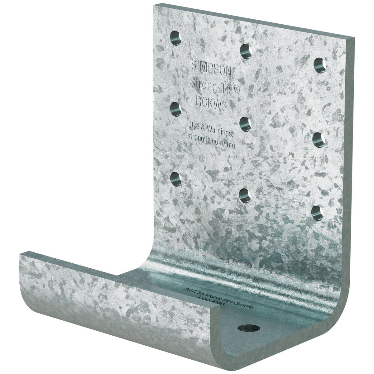 Simpson RCKW3-R10 3-in Kneewall Connector Clip 7 Ga G90 Galvanized 10-Pack