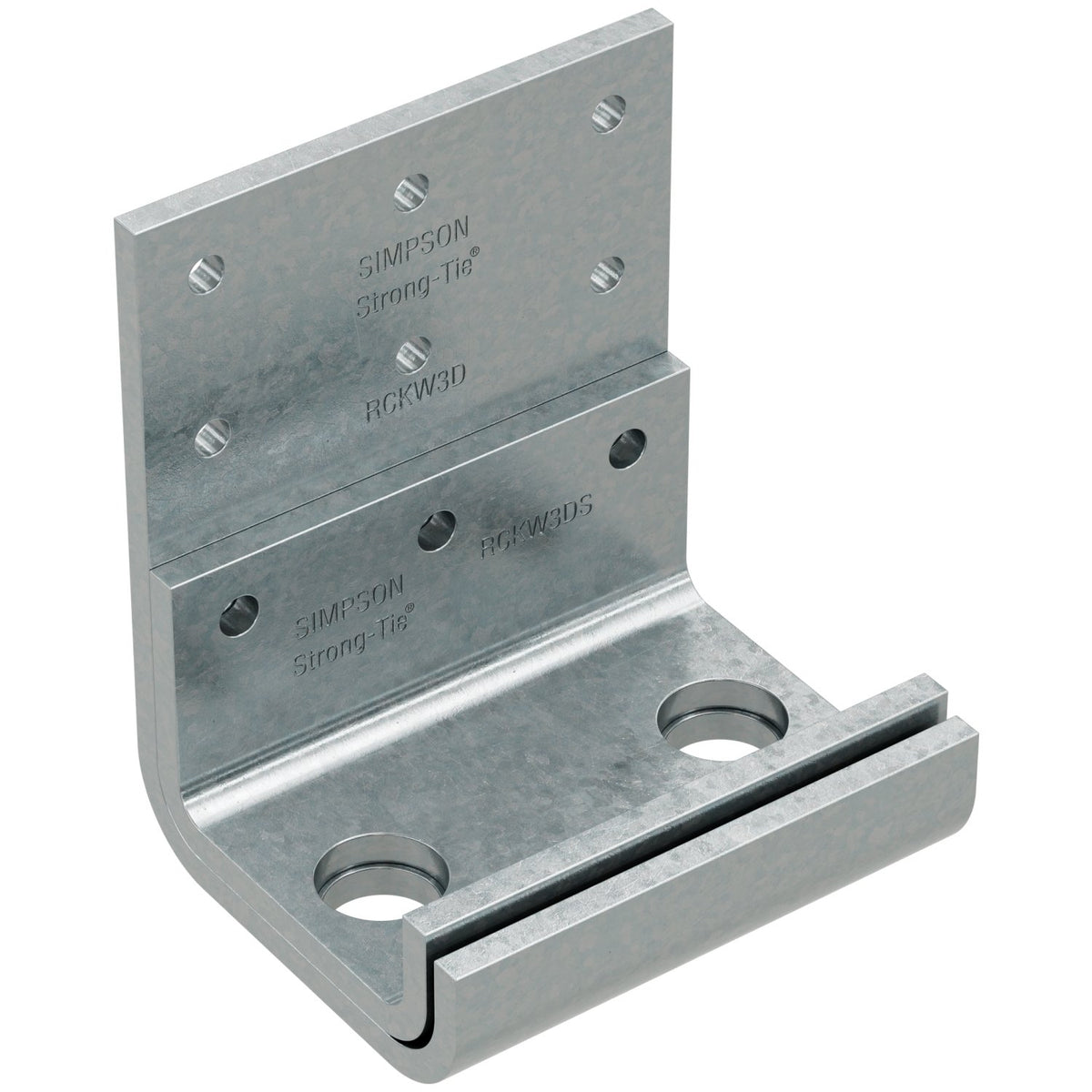 Simpson RCKW3D-R10 3-in Two-Anchor Kneewall Connector Clip 7 Ga G90 Galvanized 10-Pack